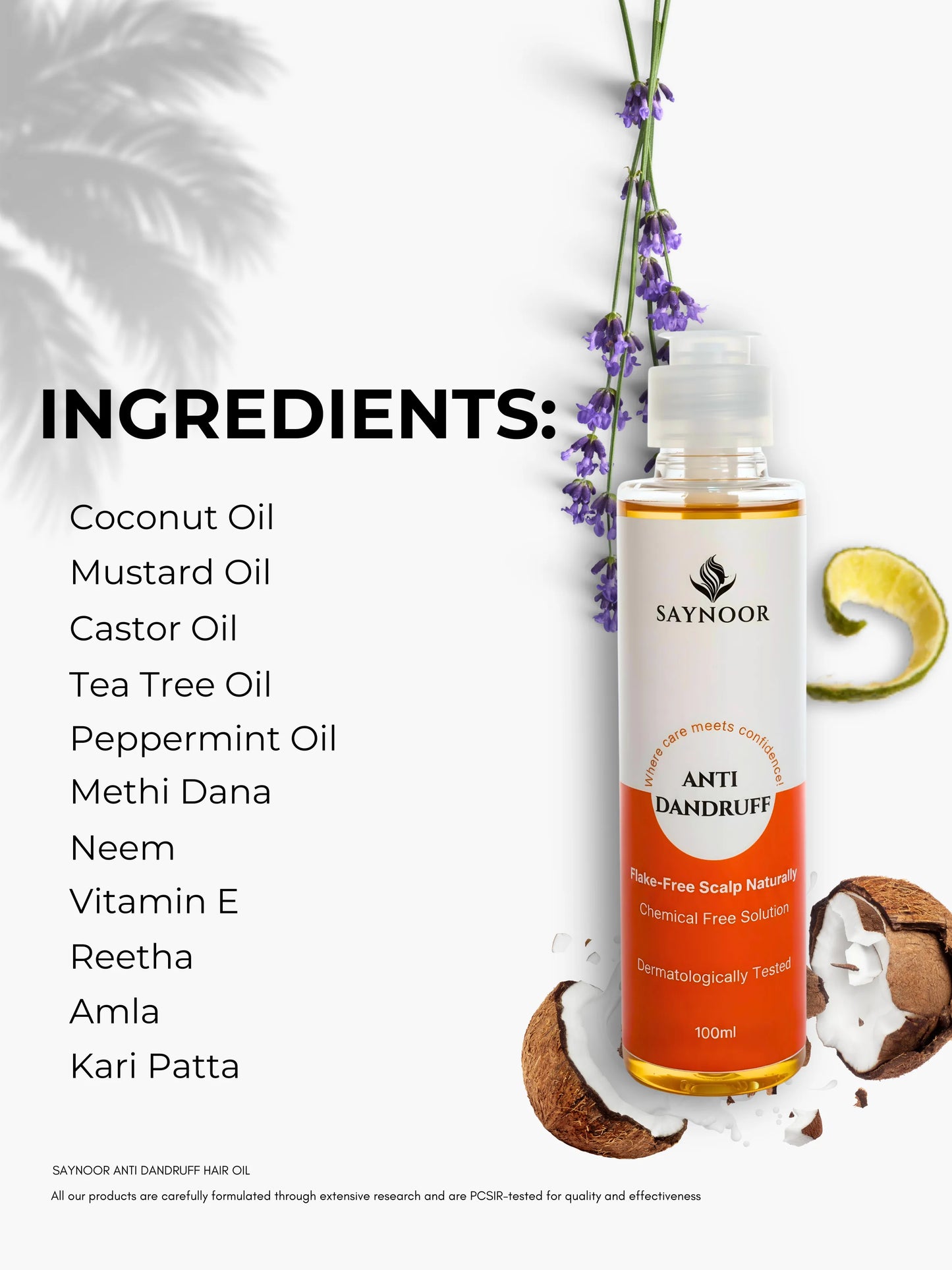 Anti Dandruff Hair Oil | Clear Flakes & Itchy Scalp Naturally