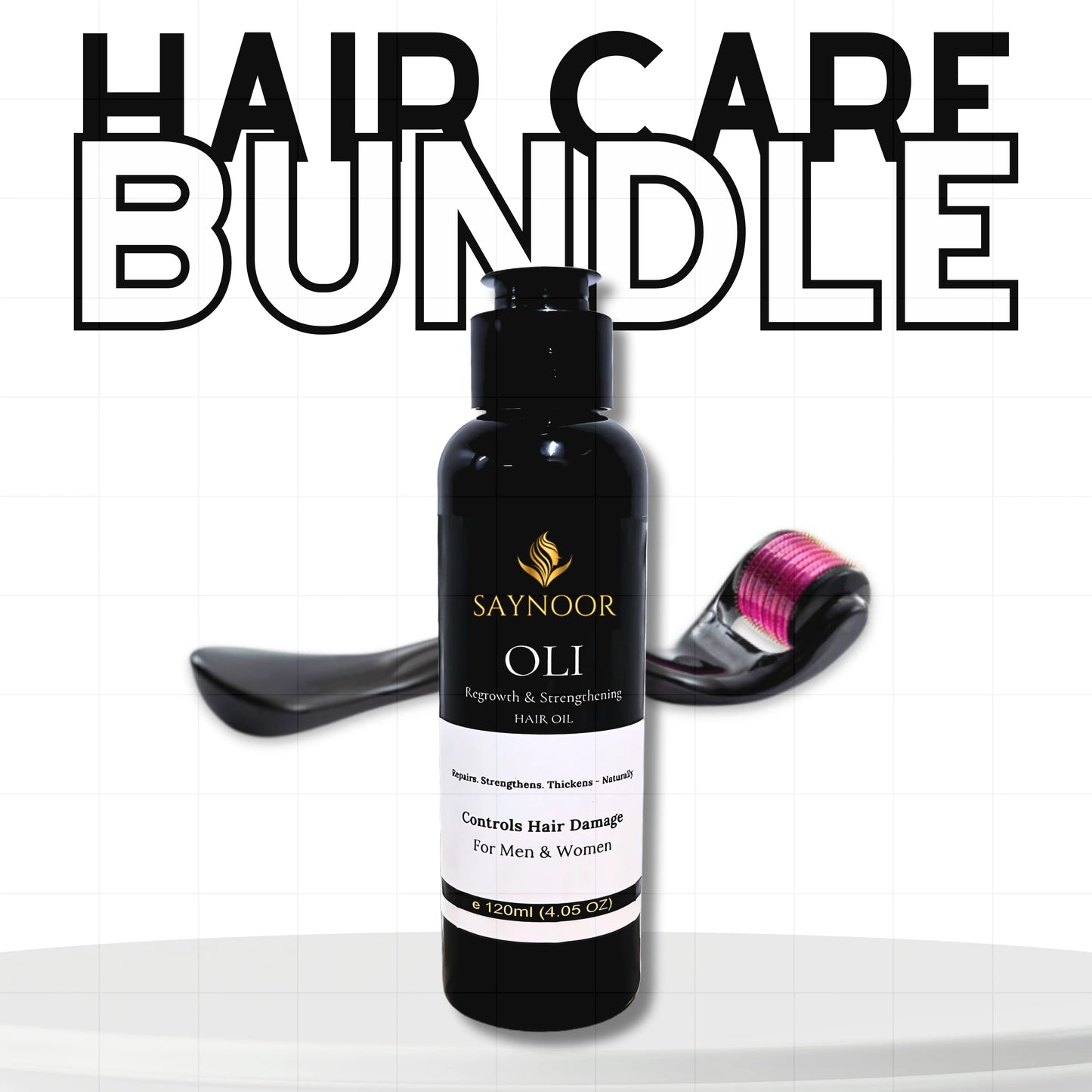 Hair Regrowth Kit - OLI with Derma Roller a complete Hair Package
