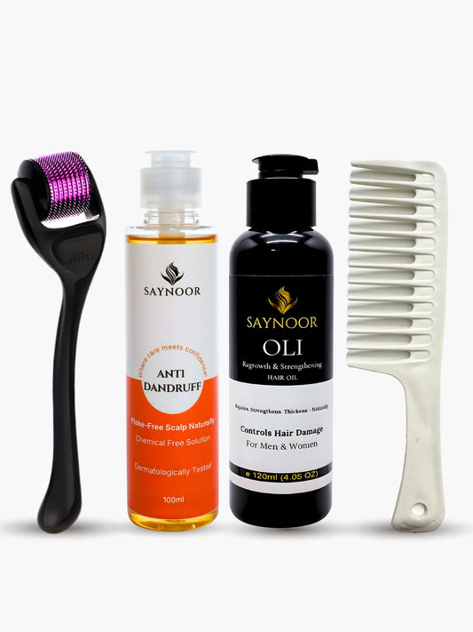 All in One Hair Bundle | Get Free Derma Roller and Comb