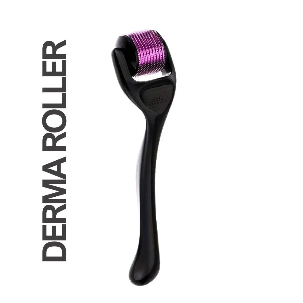 Derma Roller with 540-Pin Micro-Needle - Facial and Head roller for Wrinkles, Hair Growth & Deep Oil Absorption